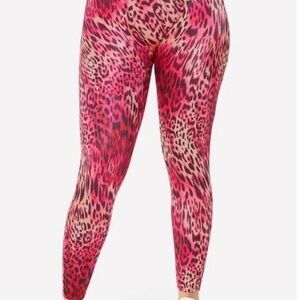 Pink Leopard Print Shapewear Leggings
